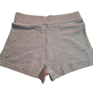 High Waist Knit Shorts in Light Gray